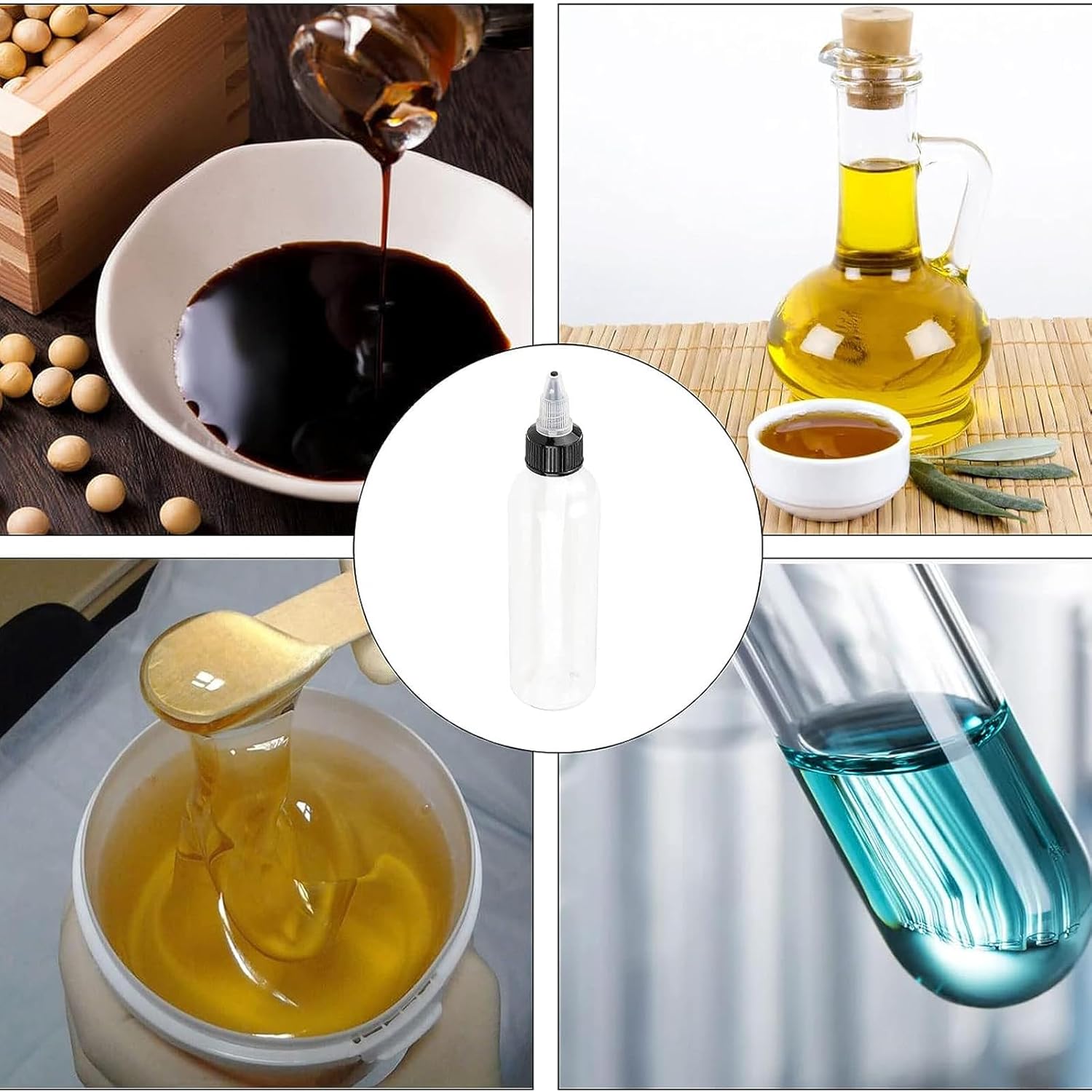 Durable 4 oz Plastic Squeeze Bottles for Kitchen Crafts