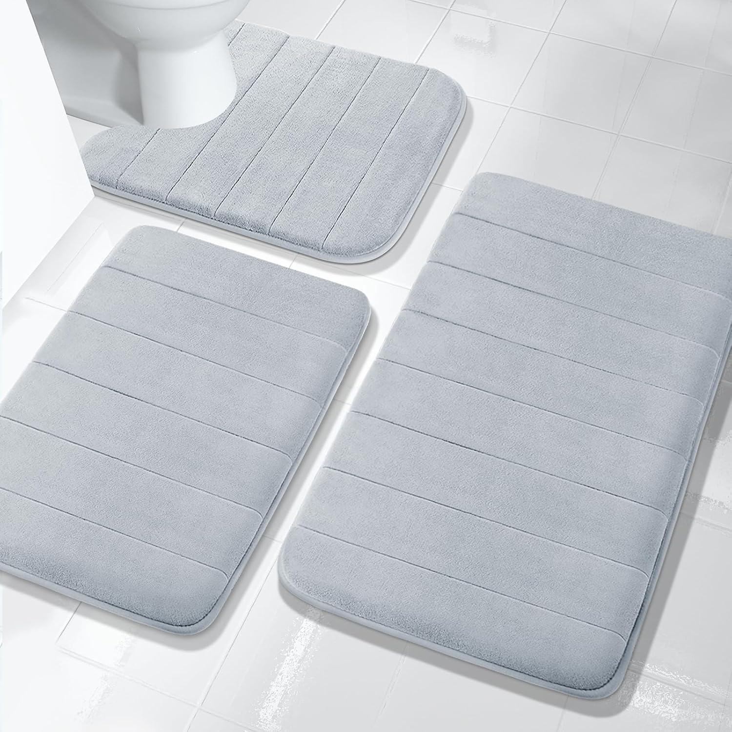 Yimobra Memory Foam Bath Mat Set