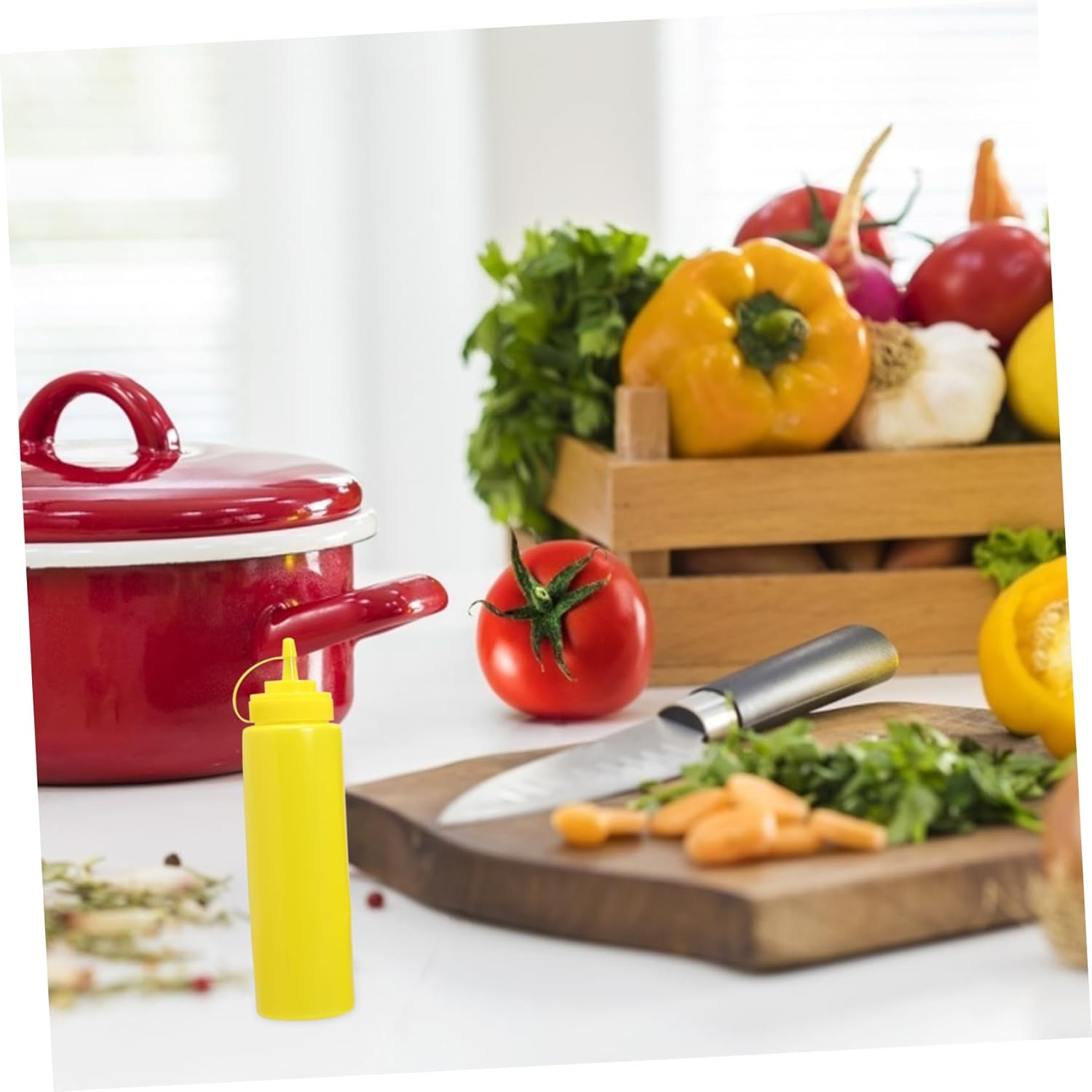 FELTECHELECTR 8pcs Tomato Sauce Squeeze Bottles for Condiments Kids-friendly Design