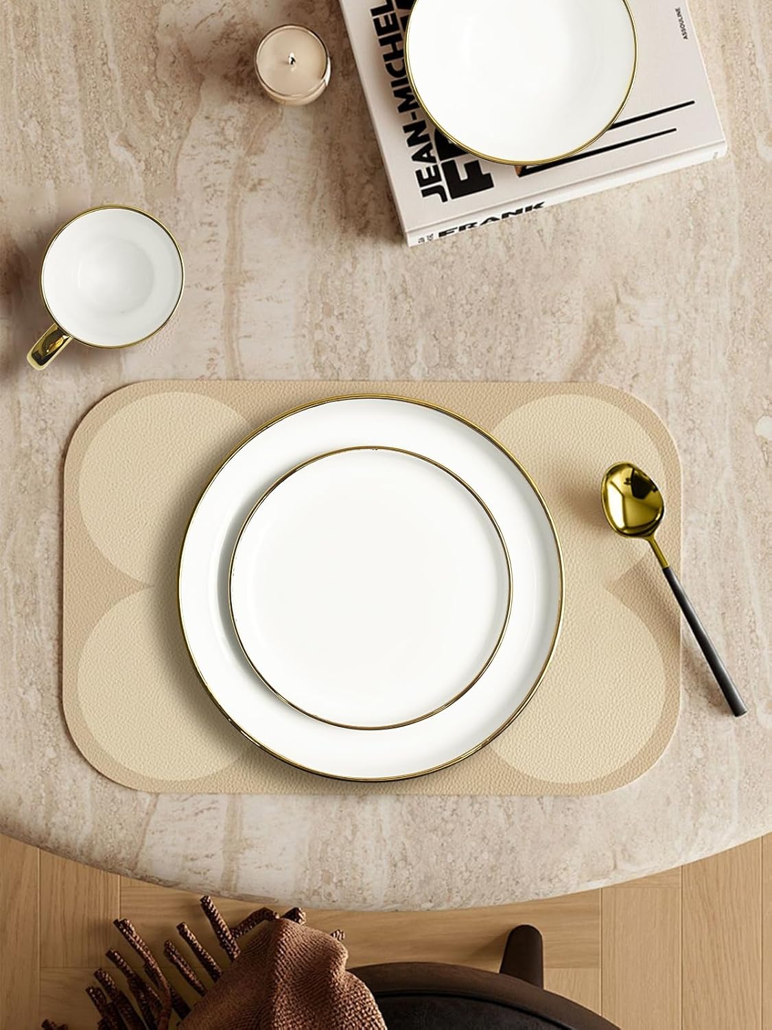 Stunning Gold Rim Dinnerware Set for 4