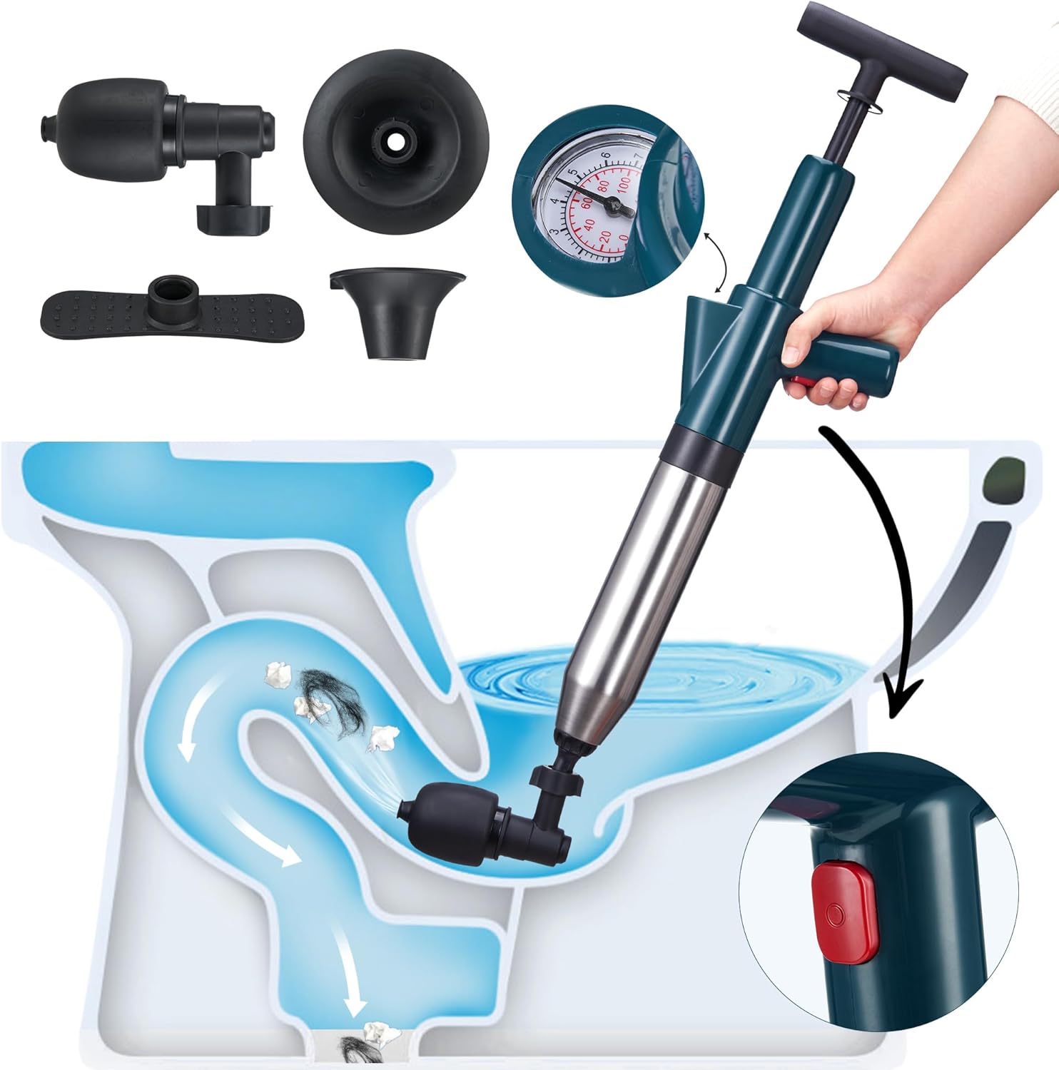 ProspBegal High Pressure Toilet Plunger