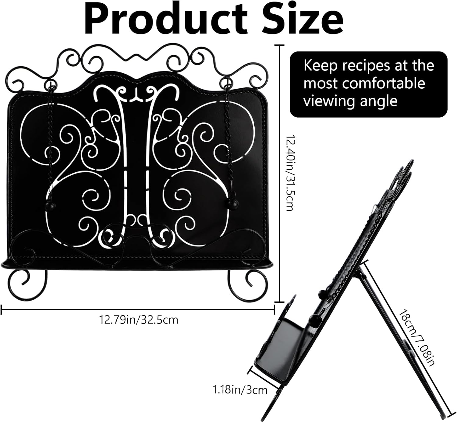 Adjustable Metal CookBook Stand