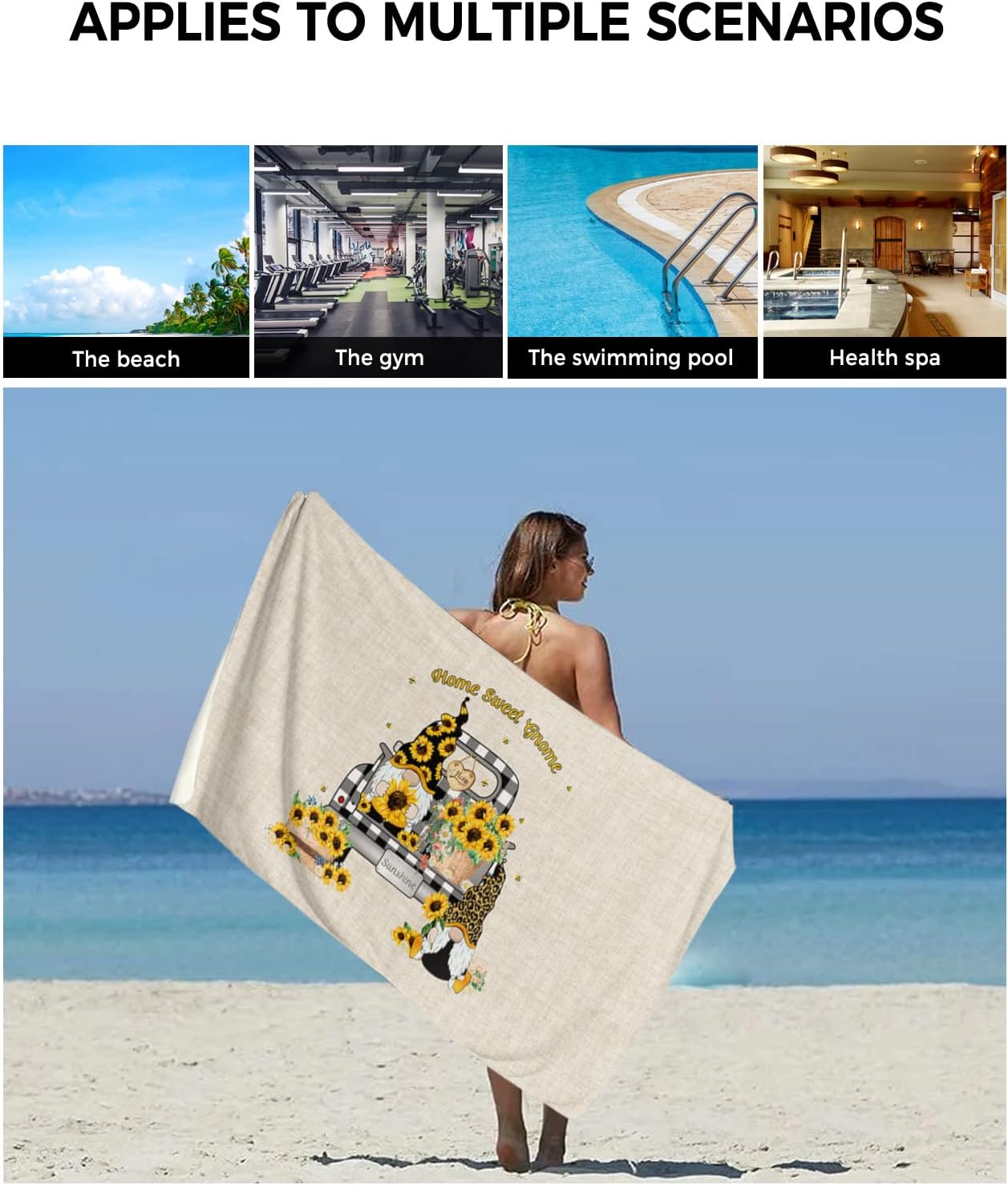 Sunflowers Bath Towels Set
