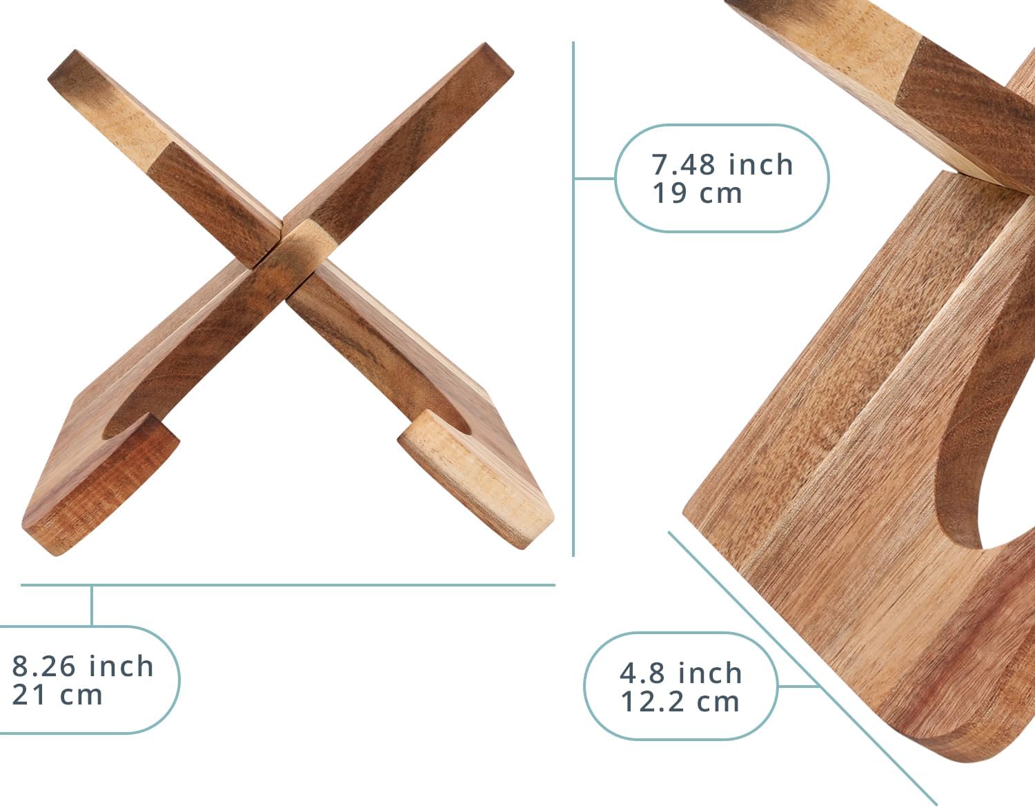 Comfify Acacia Wooden Cookbook Stand - Rustic Functional