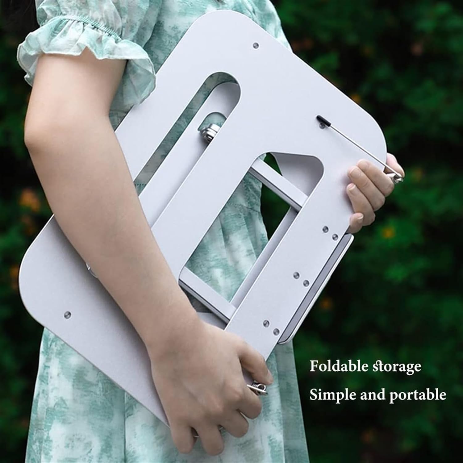 Perfect for Reading Study Foldable Book Stand with Adjustable Angle Height Silver