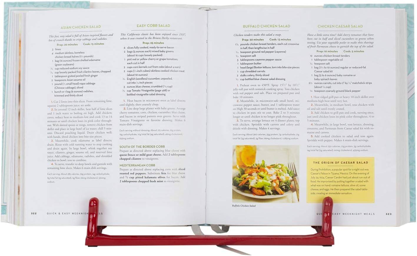 Home Basics Red Cast Iron Cookbook Stand