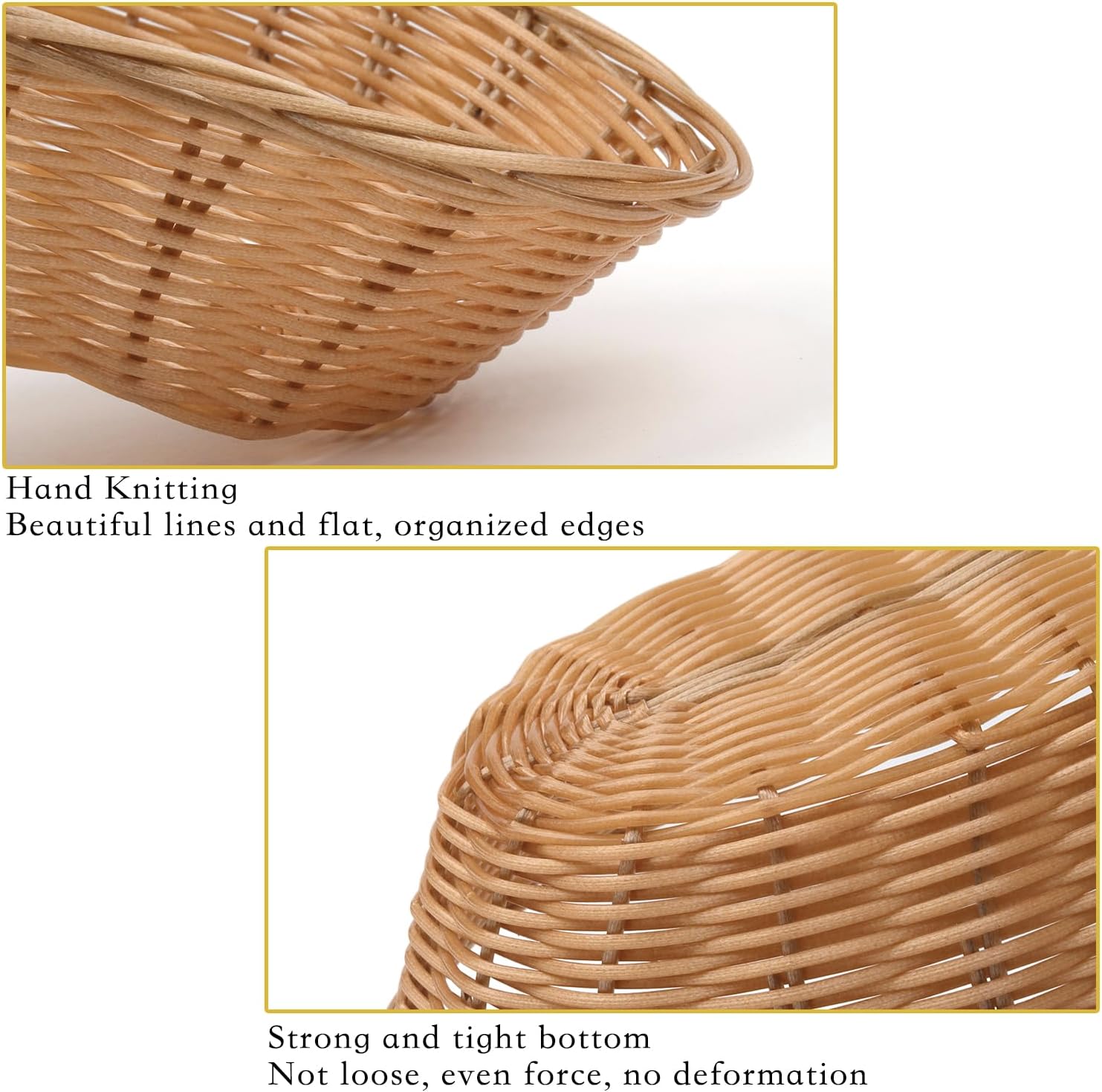 16-Piece Plastic Oval Basket for Food Storage Organization
