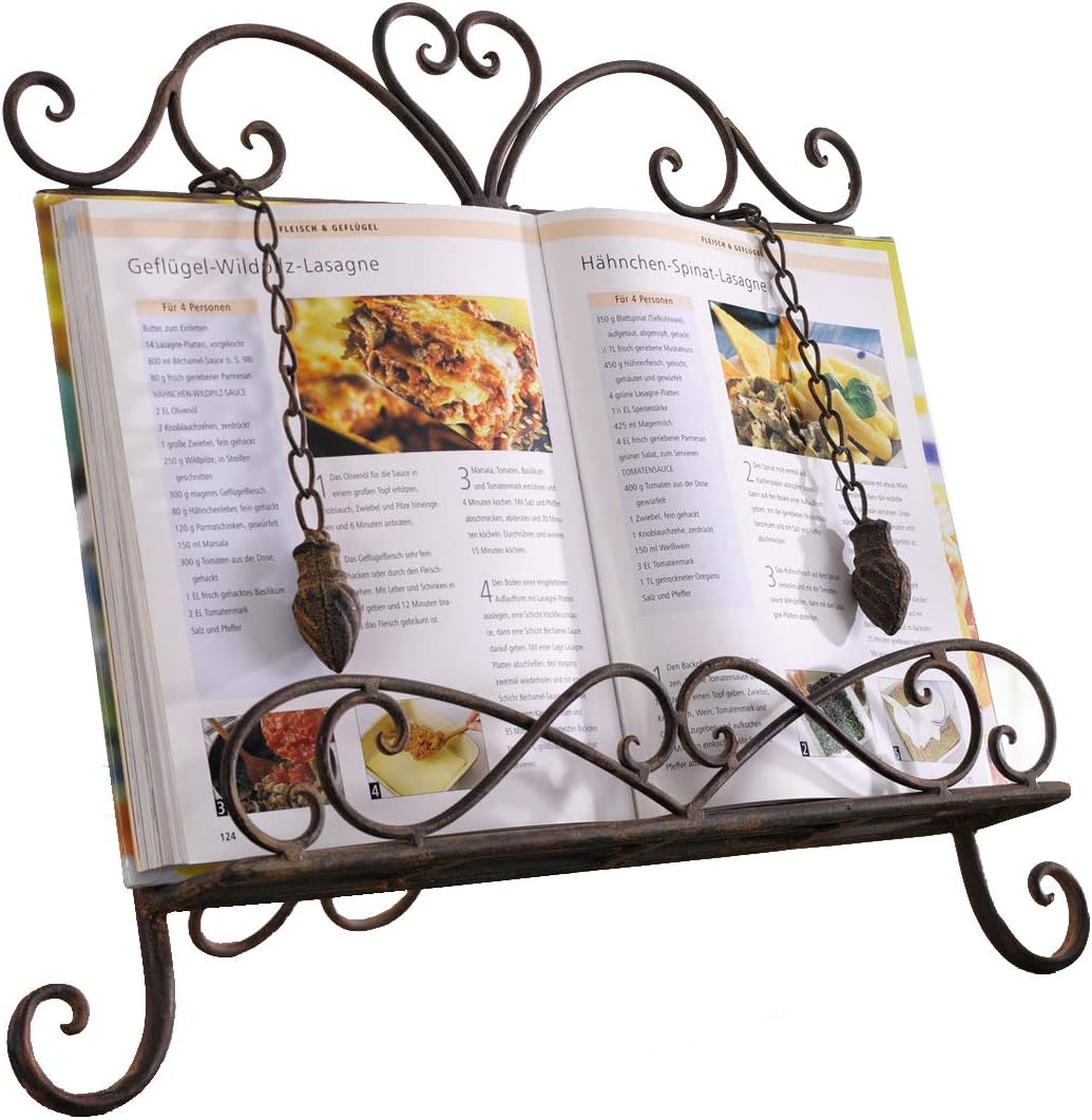 Westcharm Holiday Gift Antique Metal Cookbook Stand