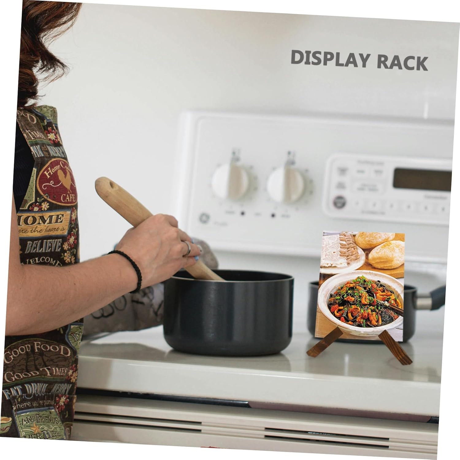 BRIGHTFUFU Multi-Function Recipe Holder Kitchen Book Stand Sturdy Anti-Fall