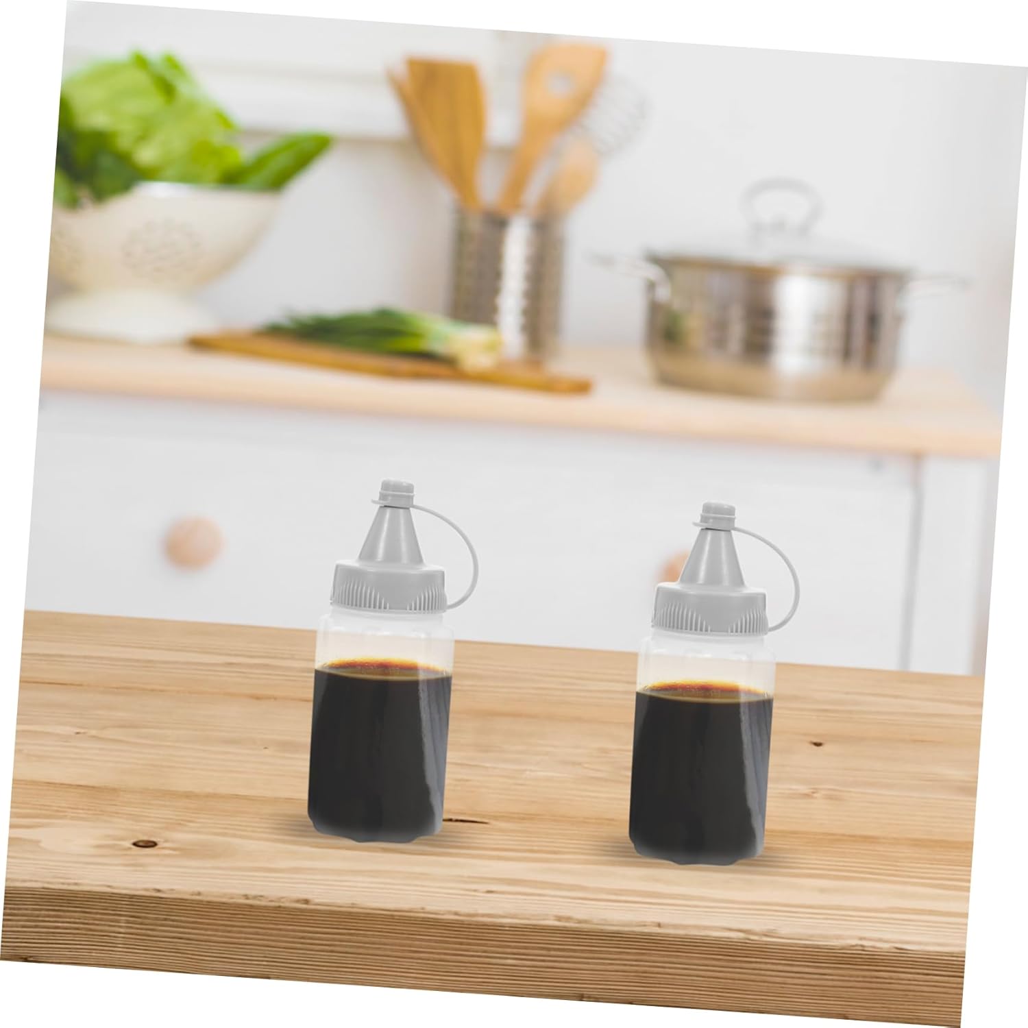 4-Piece Reusable Squeeze Bottles - Perfect for Cooking Travel and Crafts