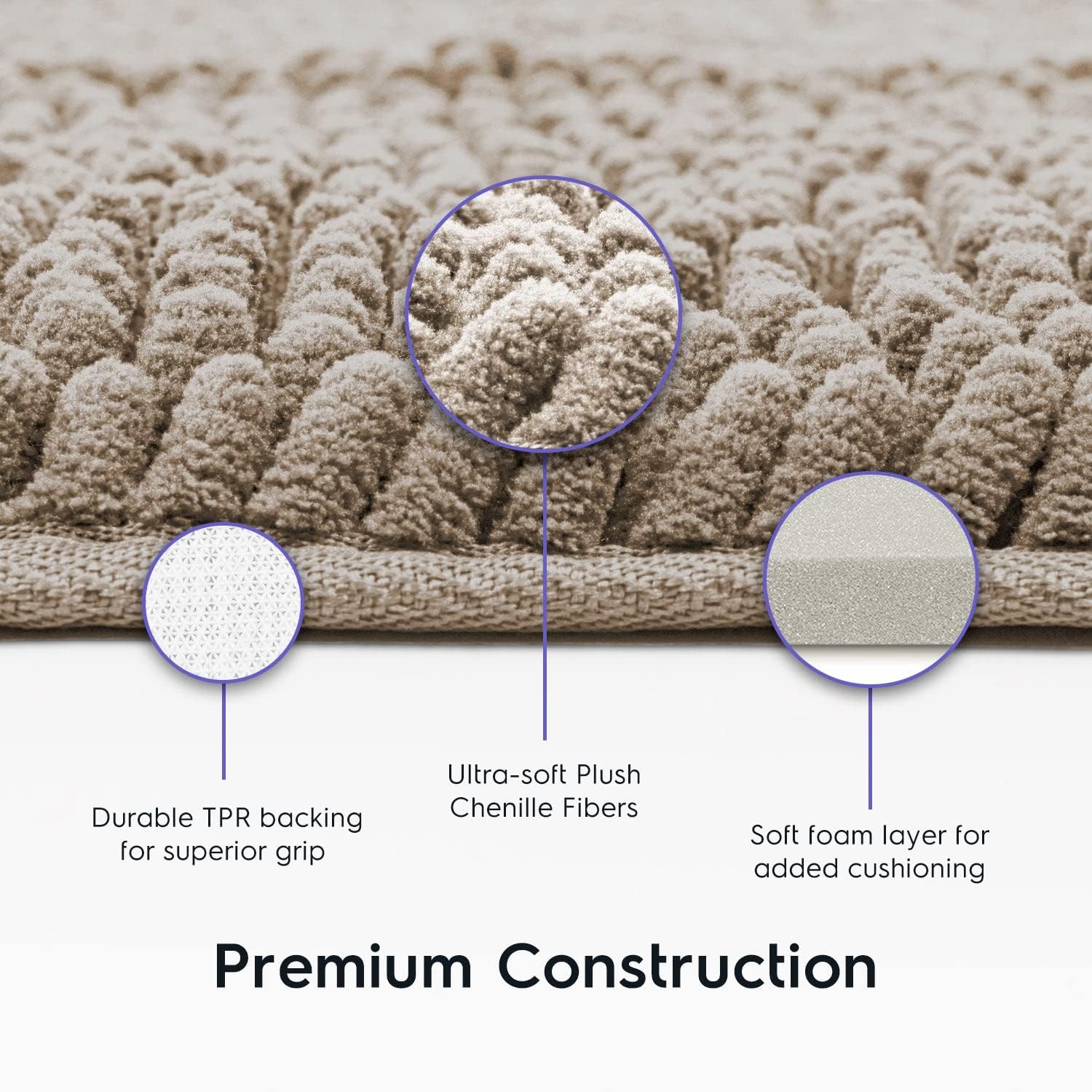 Tafts Memory Foam Bath Mat - Soft Absorbent
