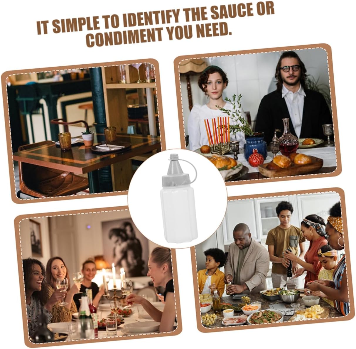 Reusable Plastic Condiment Squeeze Bottles