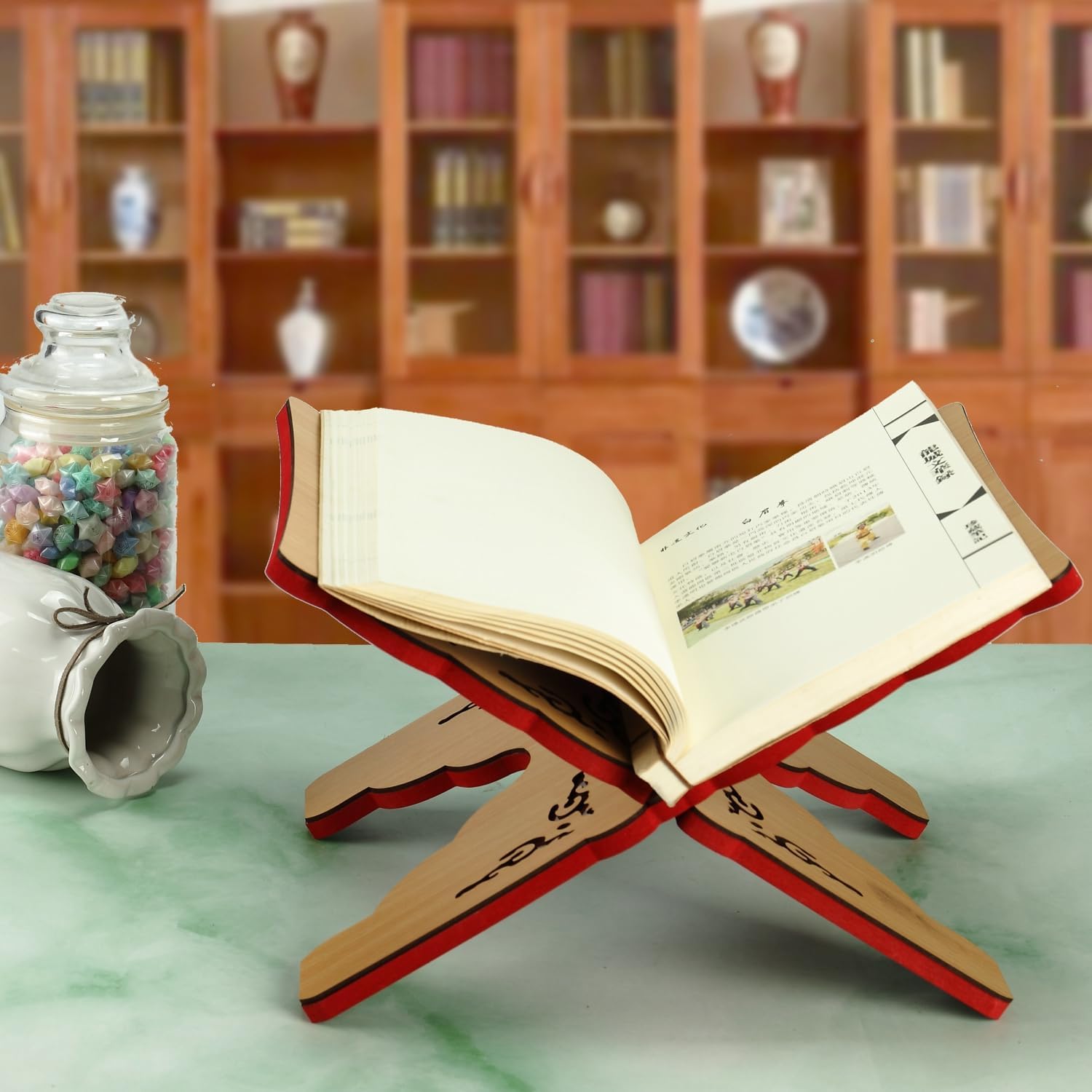 Perfect Quran Holder for Islam Held BookshelfWooden Quran OrganizerEid Mubarak Reading Stand