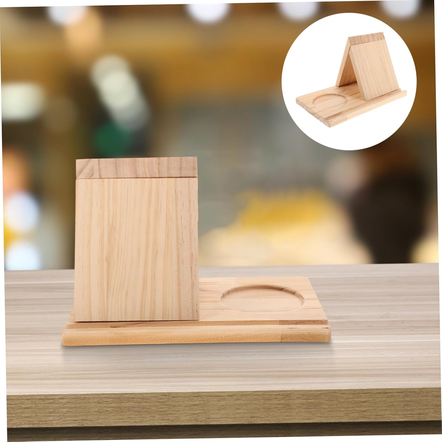 Sturdy Wooden Triangle Book Holder for Home Office