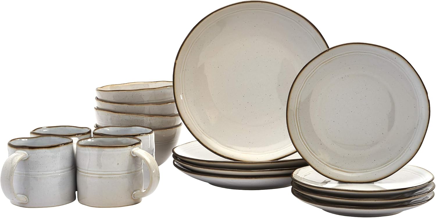Modern Speckled Farmhouse Collection Dinnerware Set