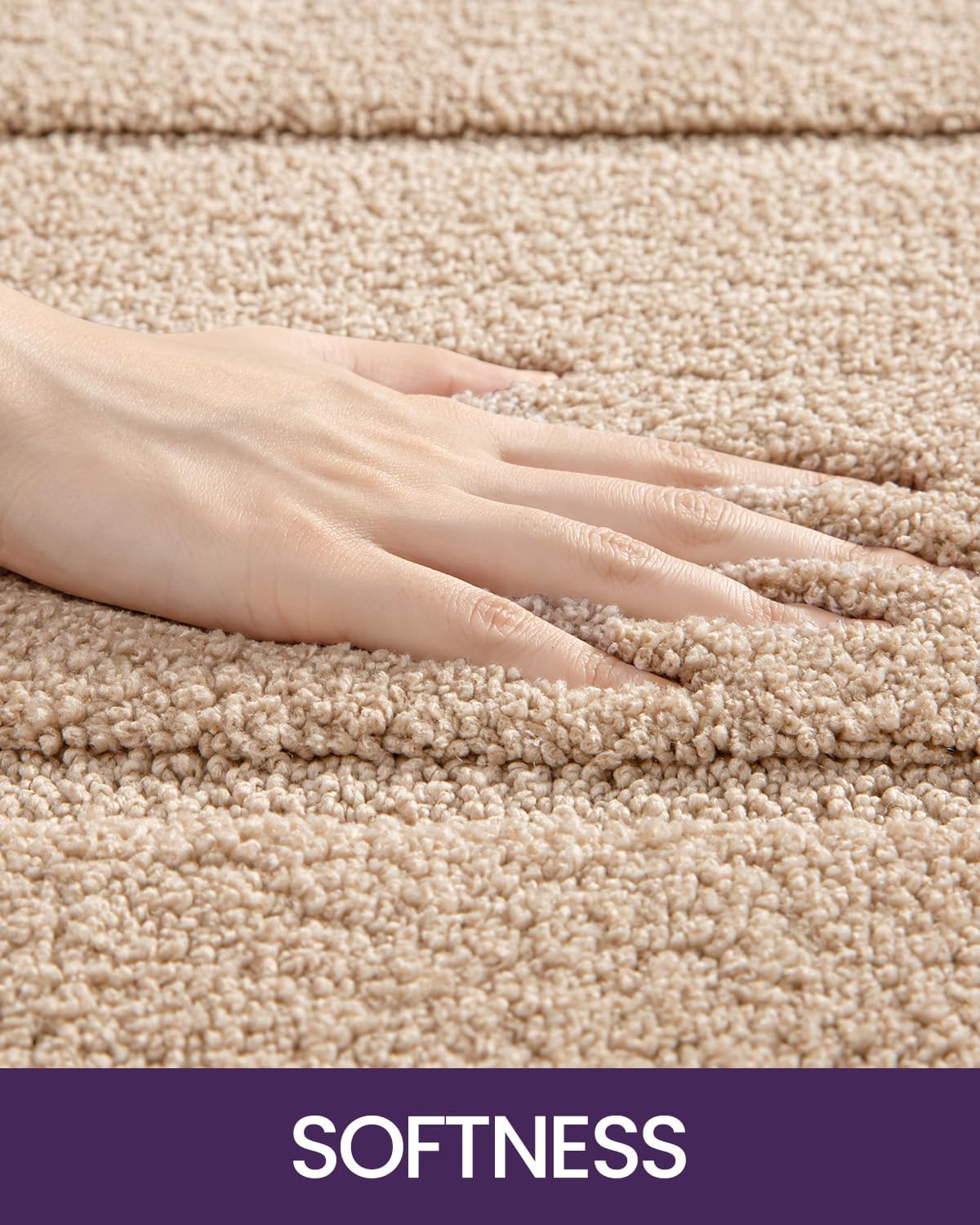 DEXI Bath Rug Microfiber 43x24 Non-Slip Soft Washable