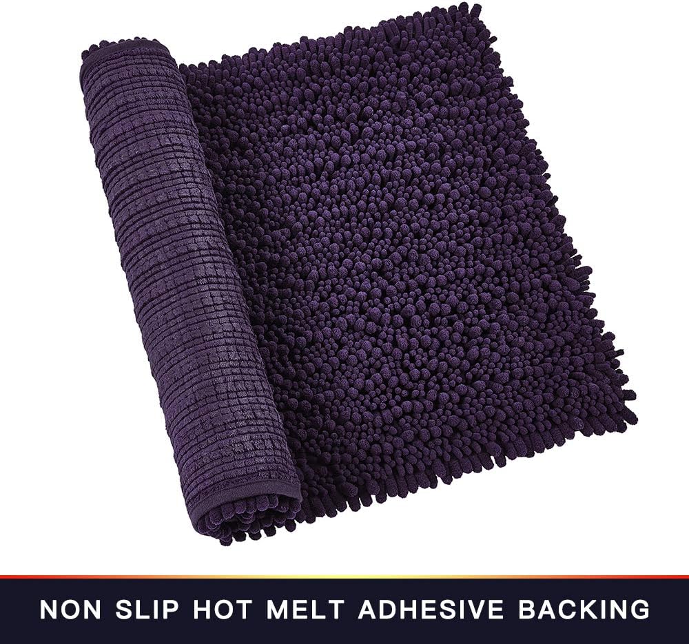 High-Quality Chenille Bathroom Rug for Showers Durable Soft Machine Washable