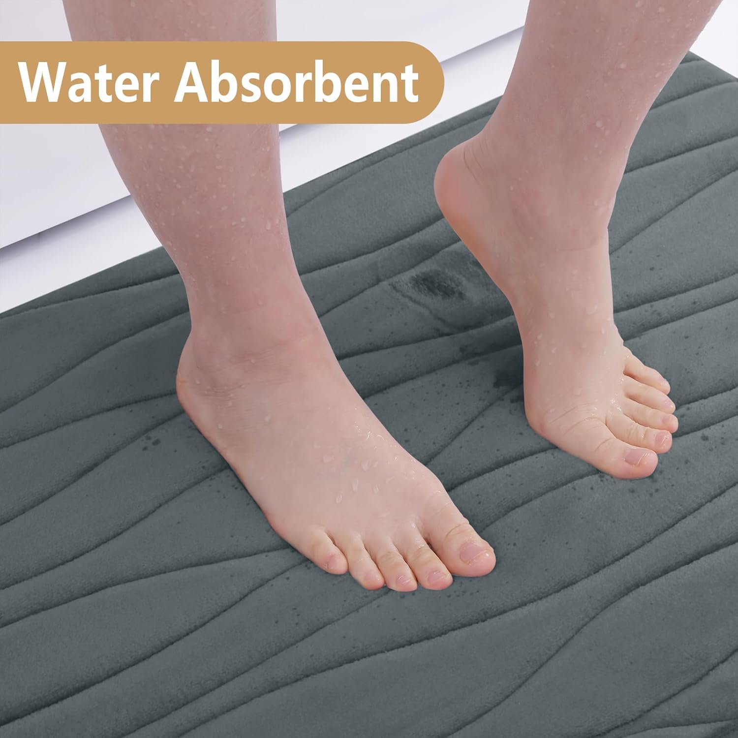 Buganda Memory Foam Bath Mat 36x24