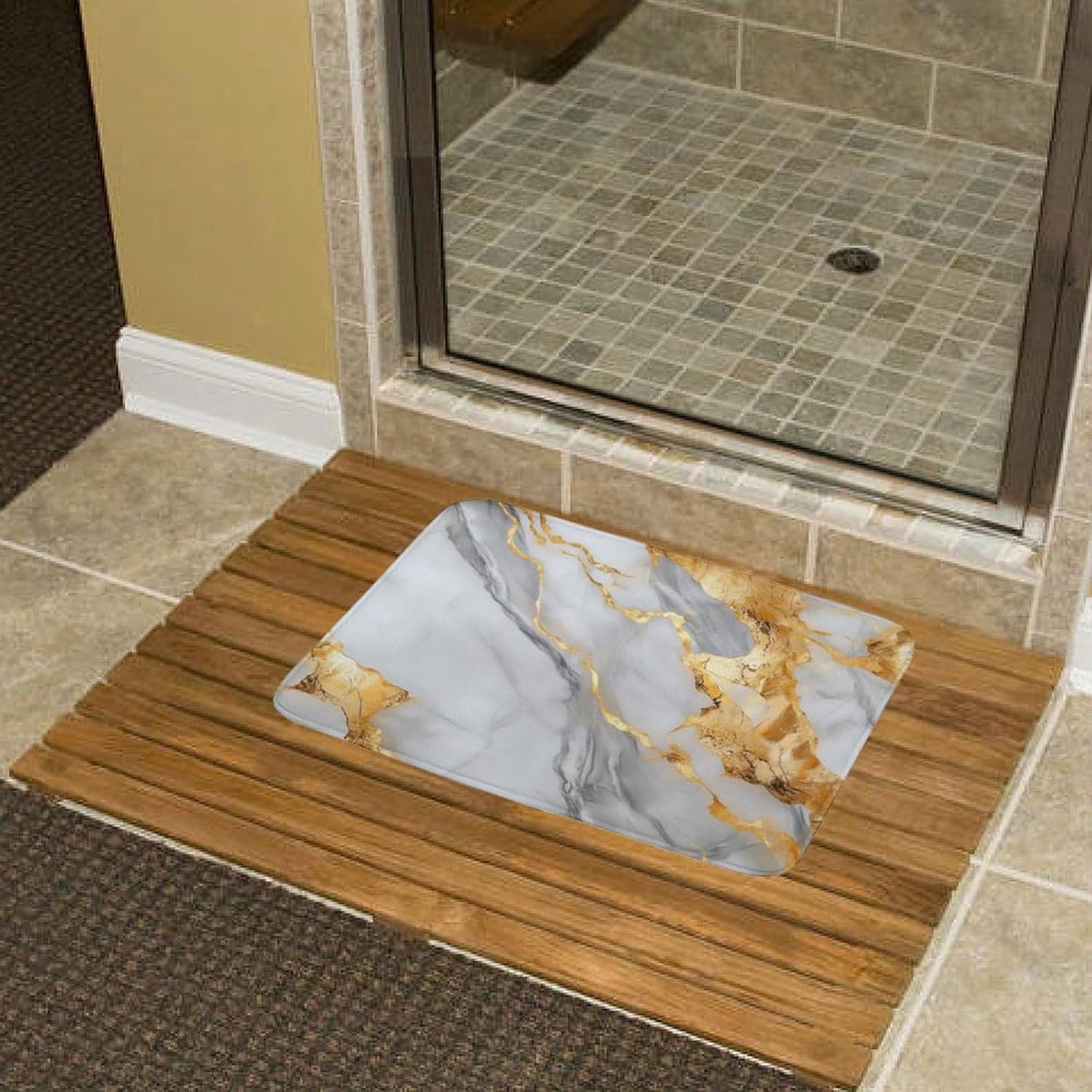 Luxurious Coral Velvet Bathroom Rugs