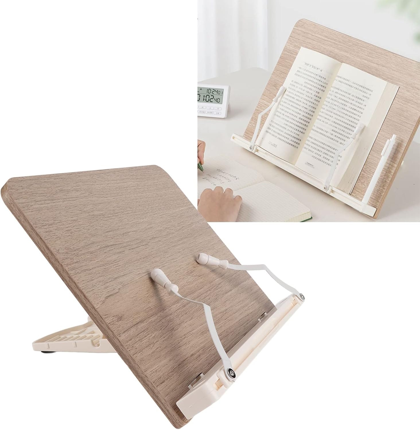 Book Stand Portable Cookbook Holder for Recipe Books