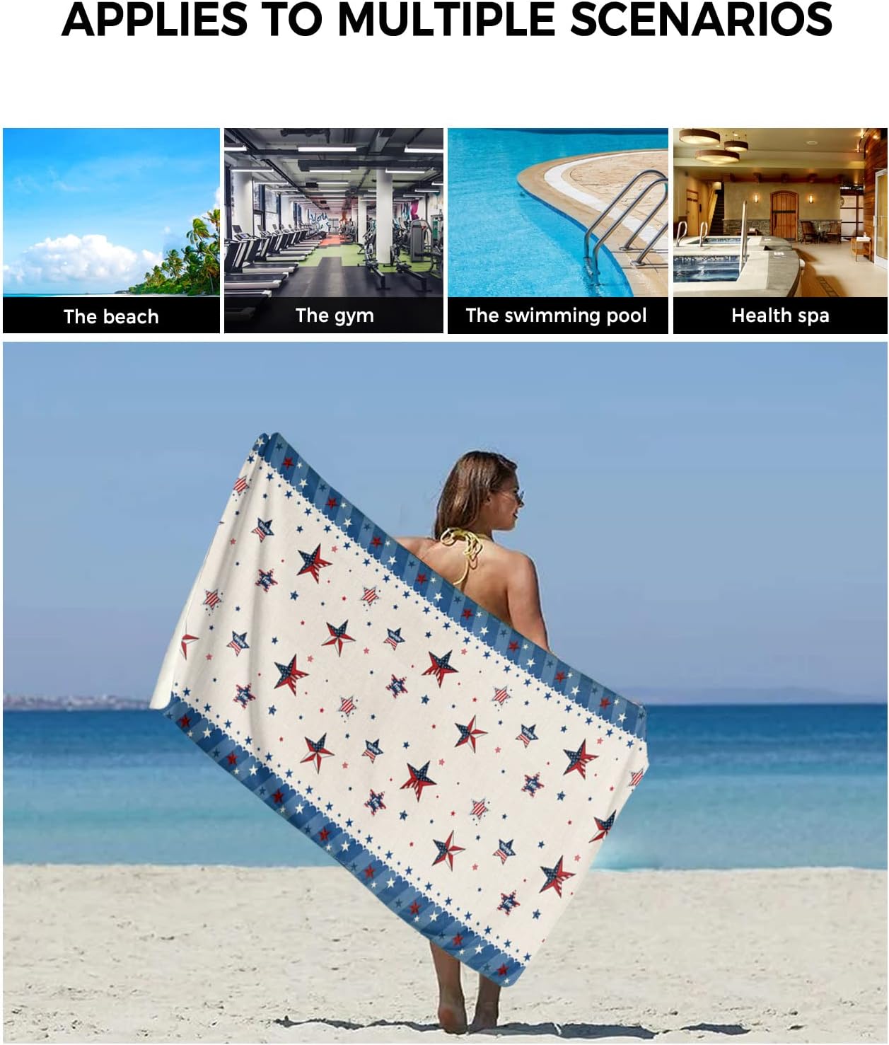 Seven Babu Patriotic Bath Towels Set Independence Day