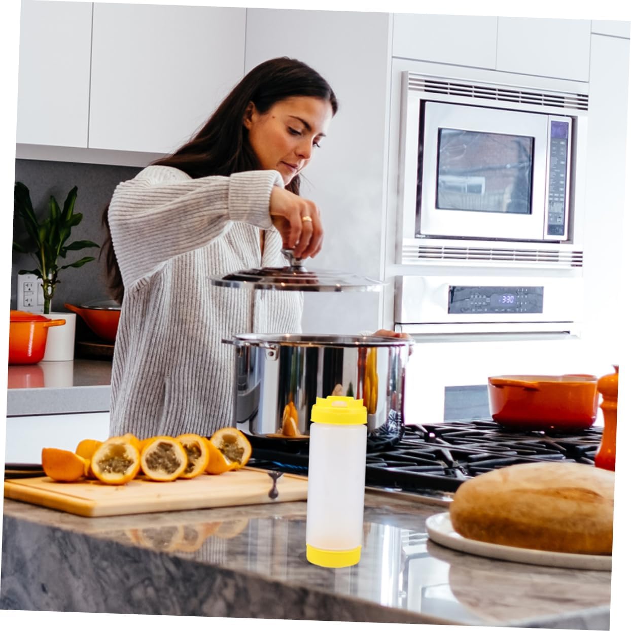 Cabilock Dual-Head Sauce Bottles - Portion Control No-Spill
