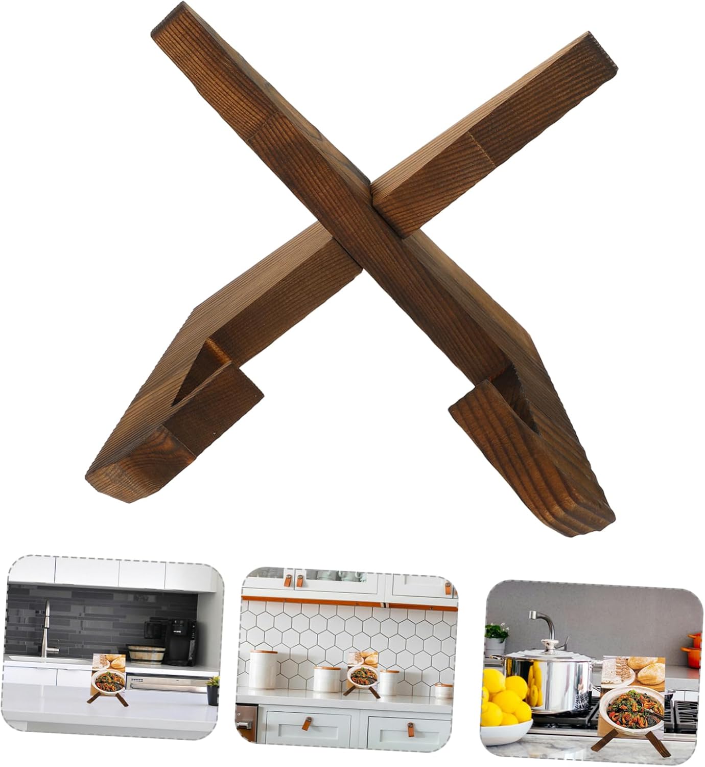 GRIRIW Wooden Recipe Stand for Kitchen Display and Reading 1