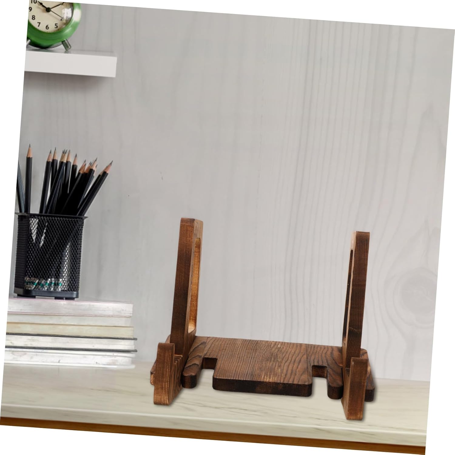 Elegant Wooden Book Recipe Stand Multi-Use Kitchen Organizer