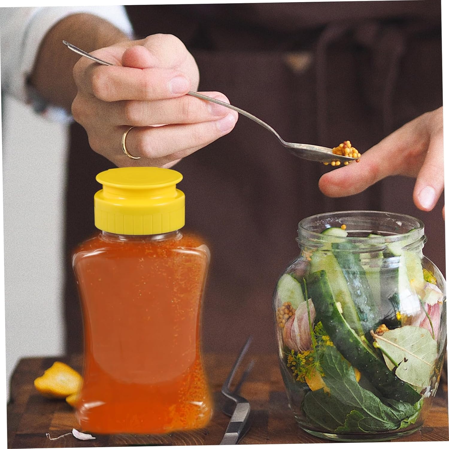 BCOATH - All-Purpose Condiment Squeeze Bottles Lid - 10pk
