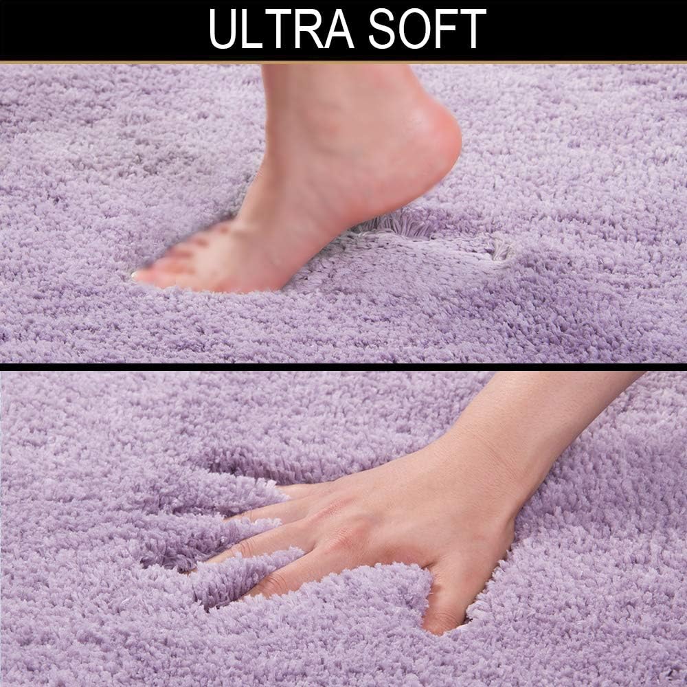 Charming Shaggy Bath Rug Set 20x32