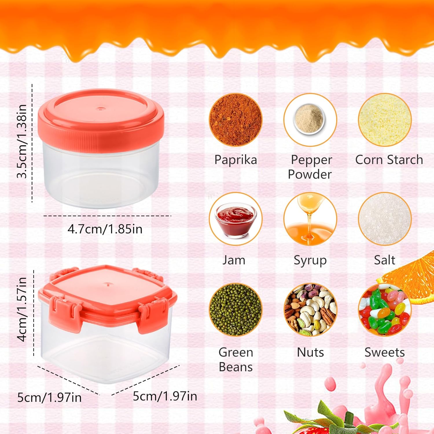 homimor 12Pack Mini Plastic Sauce Squeeze Bottles