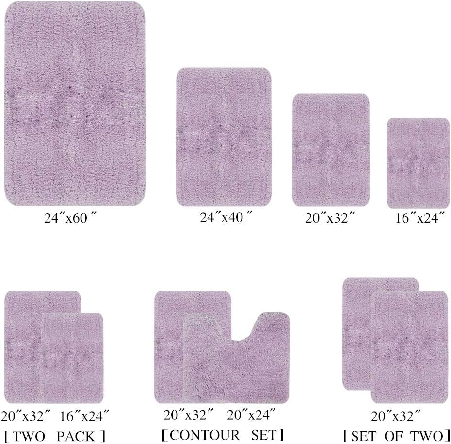 Charming Shaggy Bath Rug Set 20x32