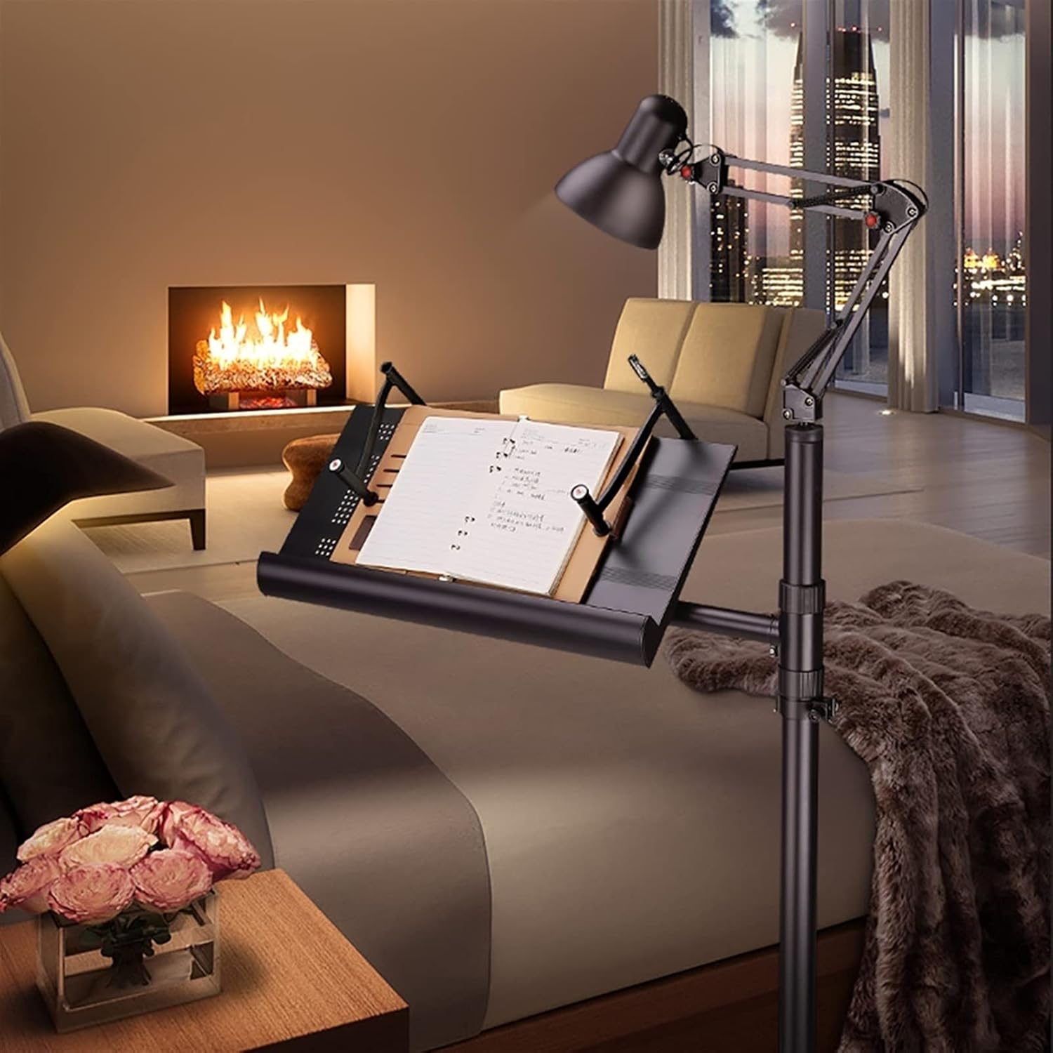 Adjustable Tablet Floor Stand with Ergonomic Design