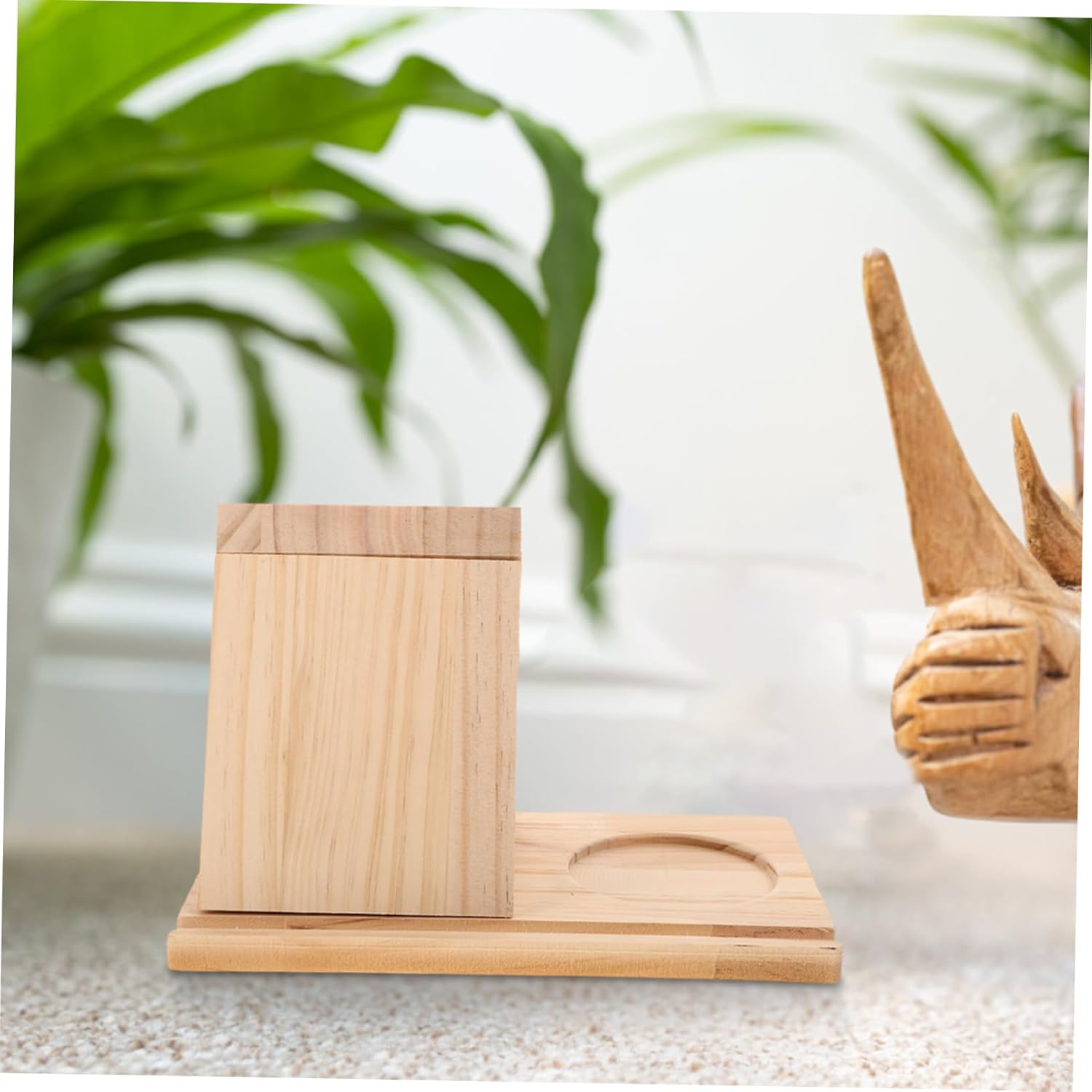 Sturdy Wooden Triangle Book Holder for Home Office