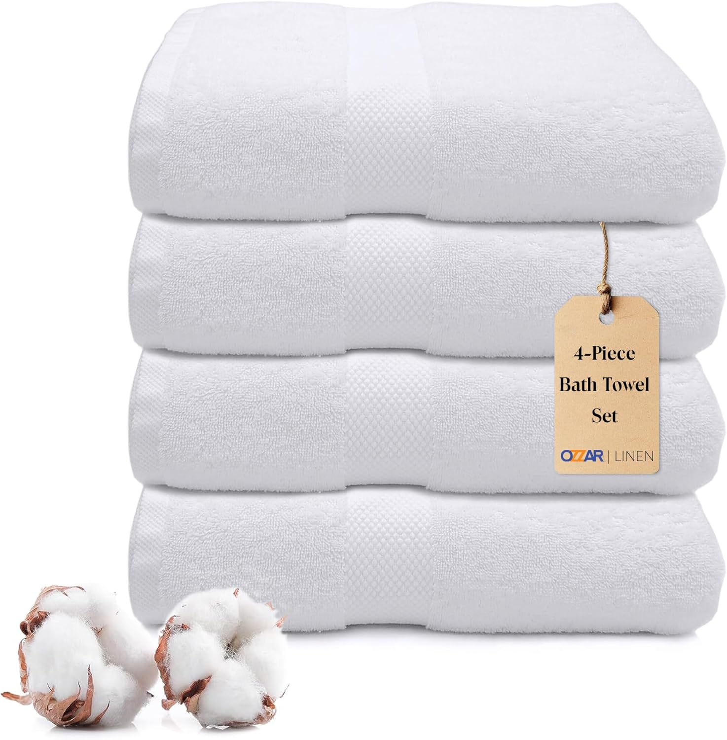 Luxury 100 Cotton Bath Towel Set - 27x54