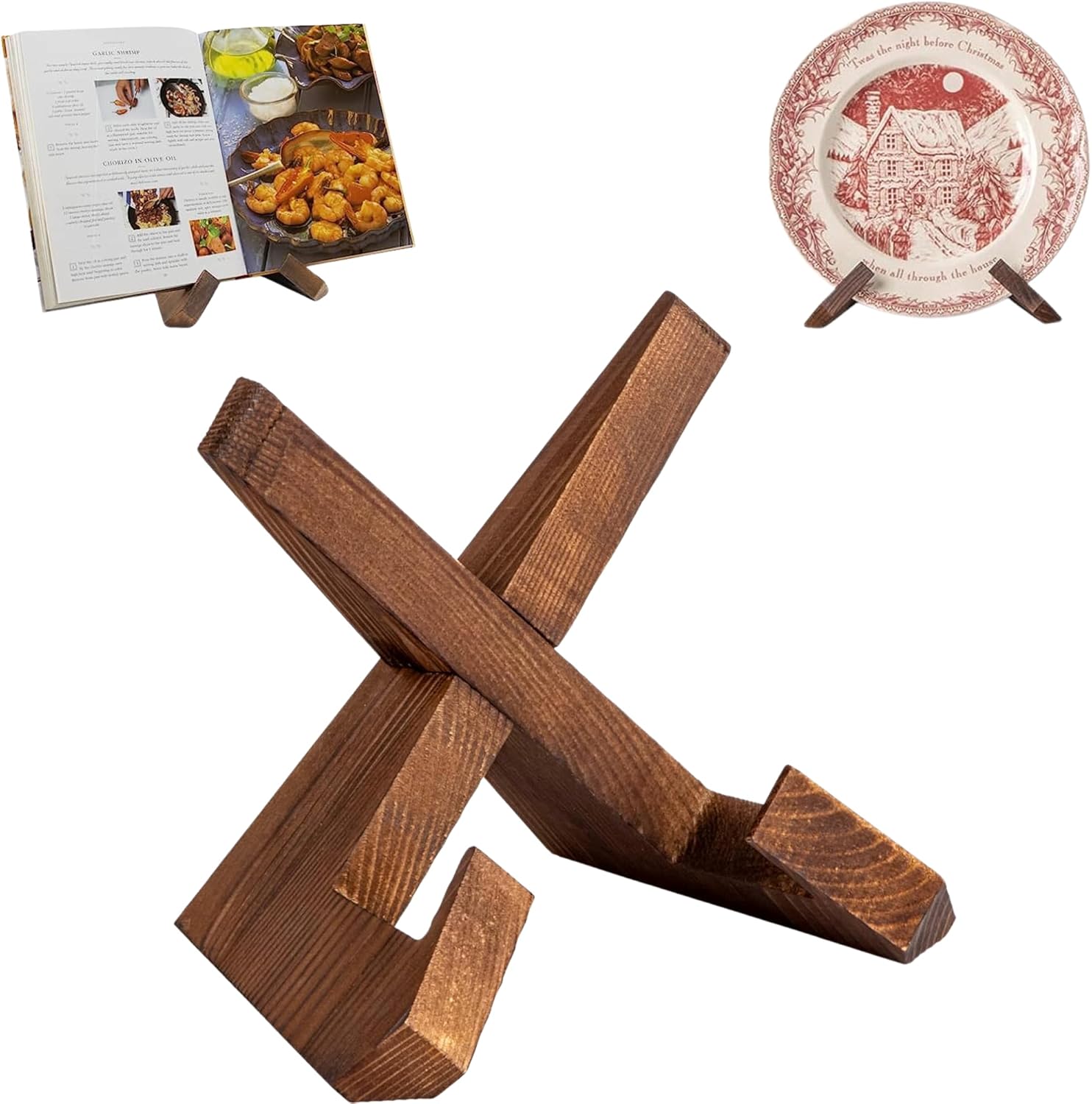 Handmade Wooden Cookbooks Holder