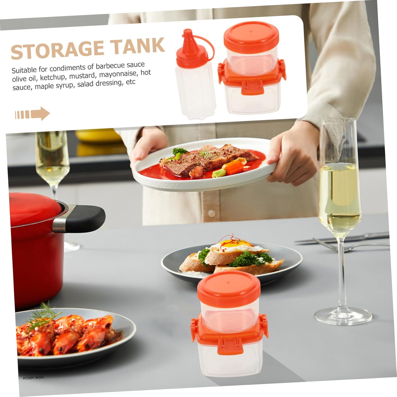 Condiment Squeeze Set Compact Durable for Any Kitchen Need