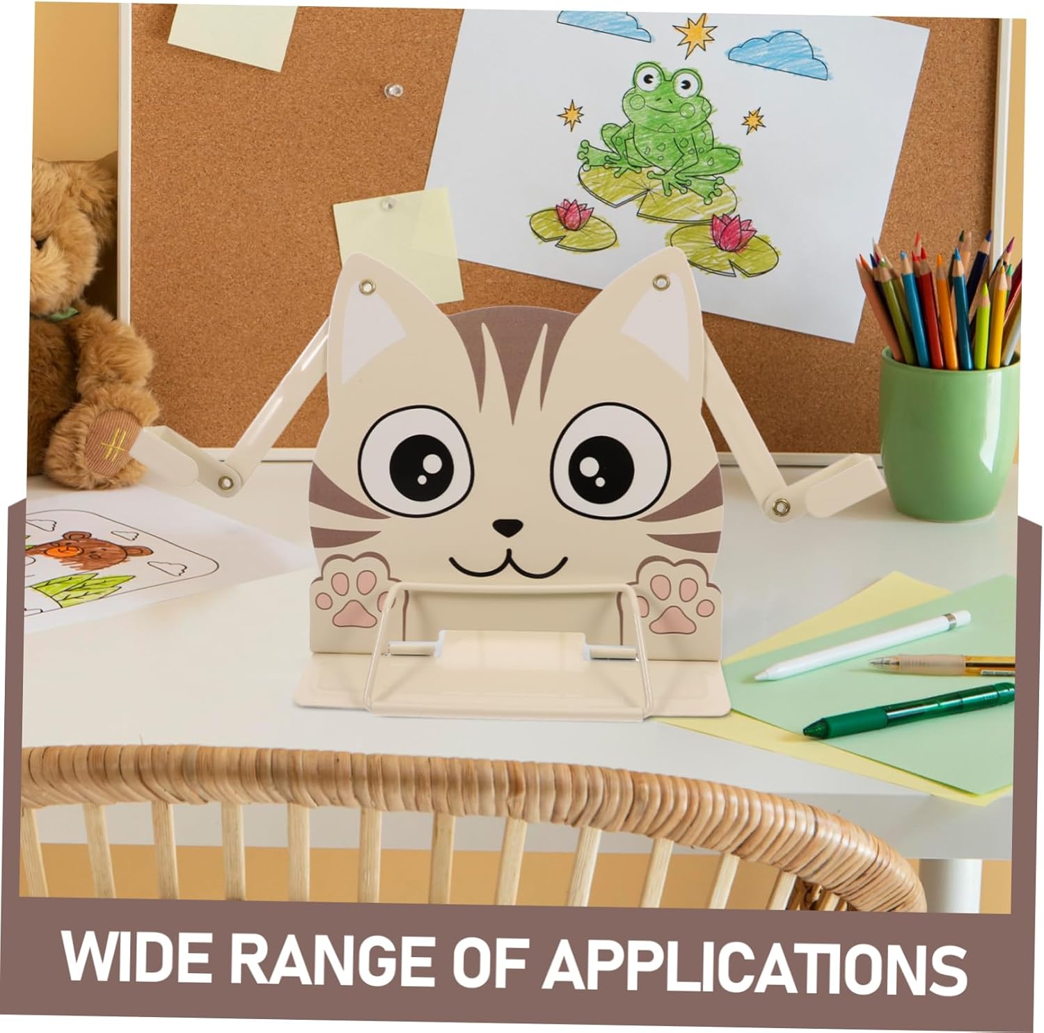 Fun Multi-Functional Kids Bookstand with Cartoon Animal Design