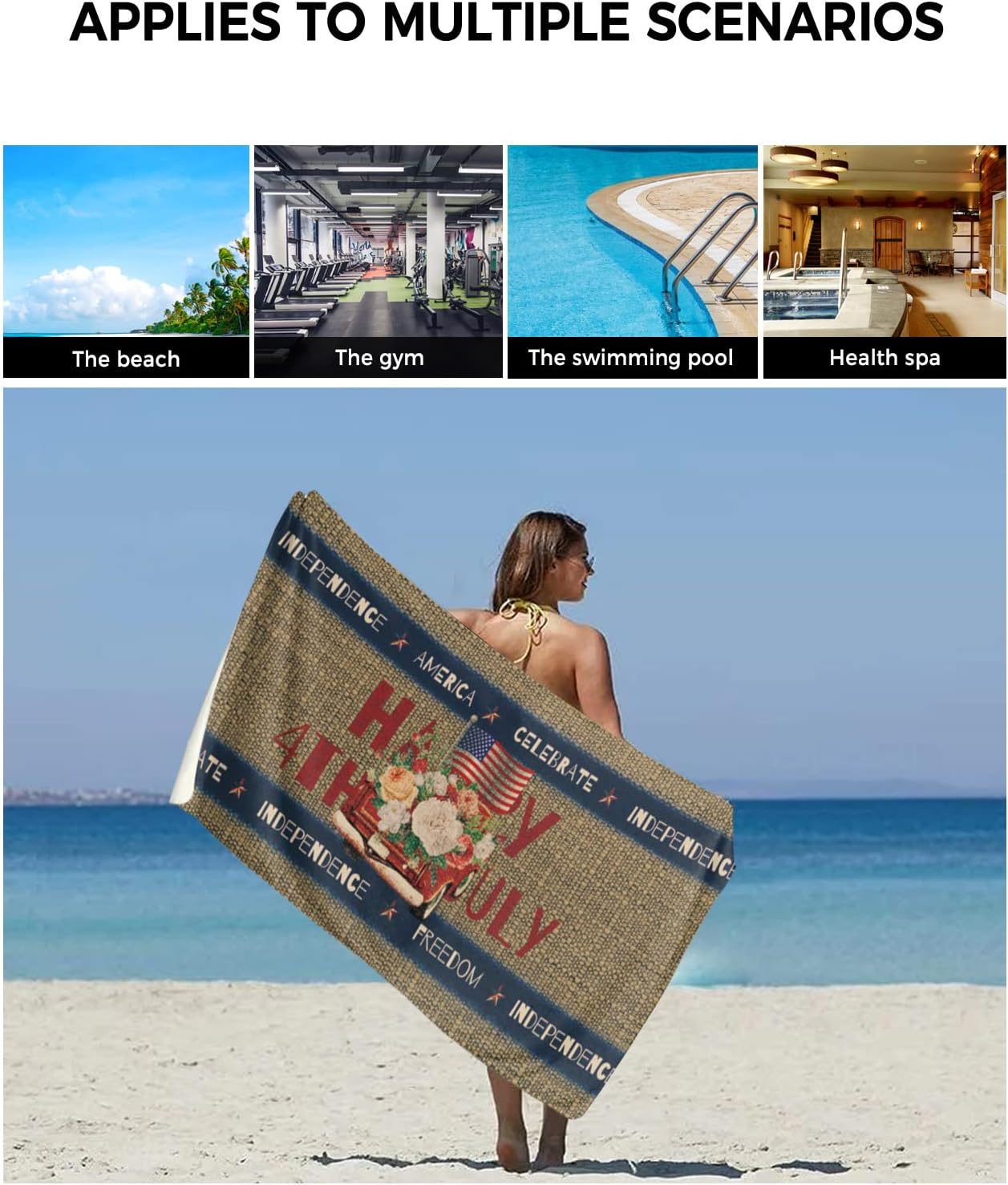 Vibrant Design Travel Bath Towels Set