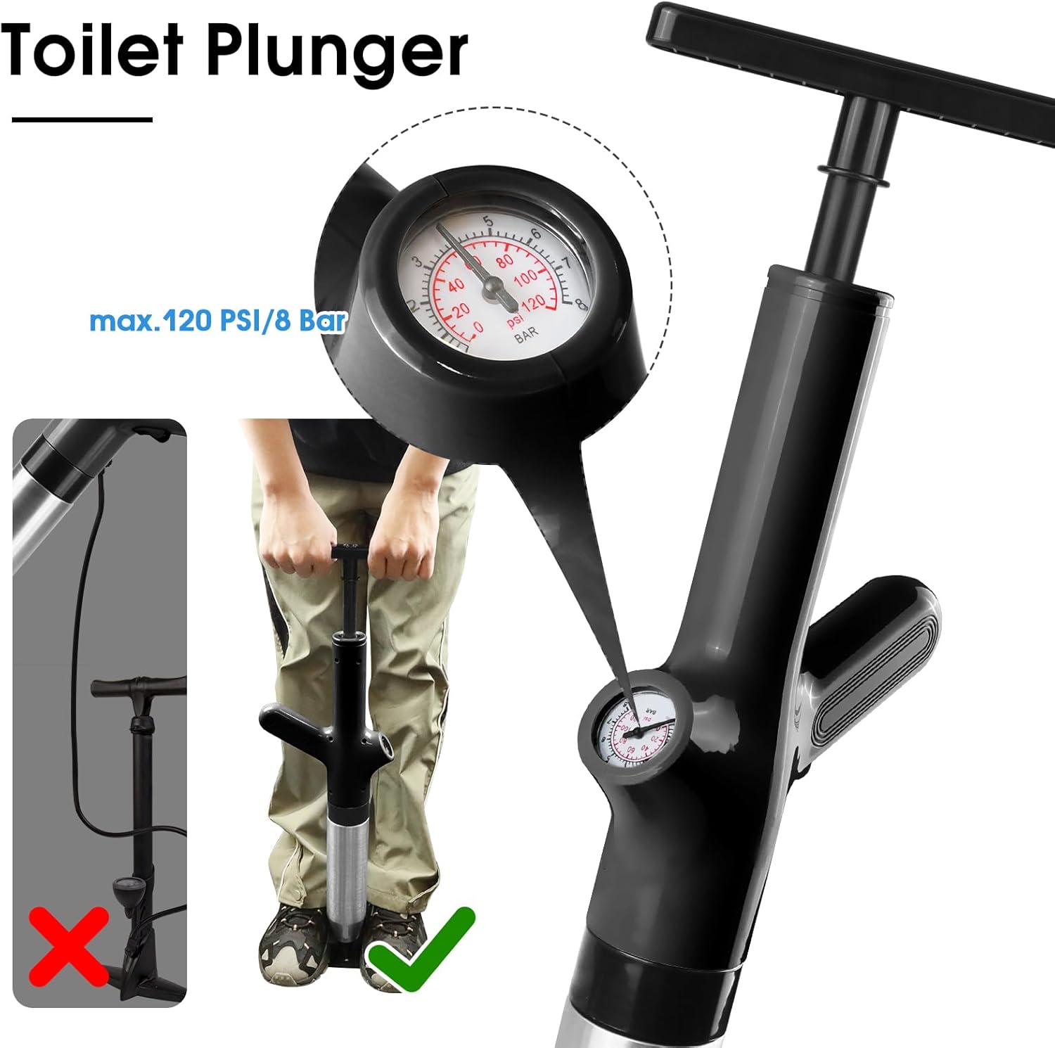 LPZ Heavy-Duty Toilet Plunger