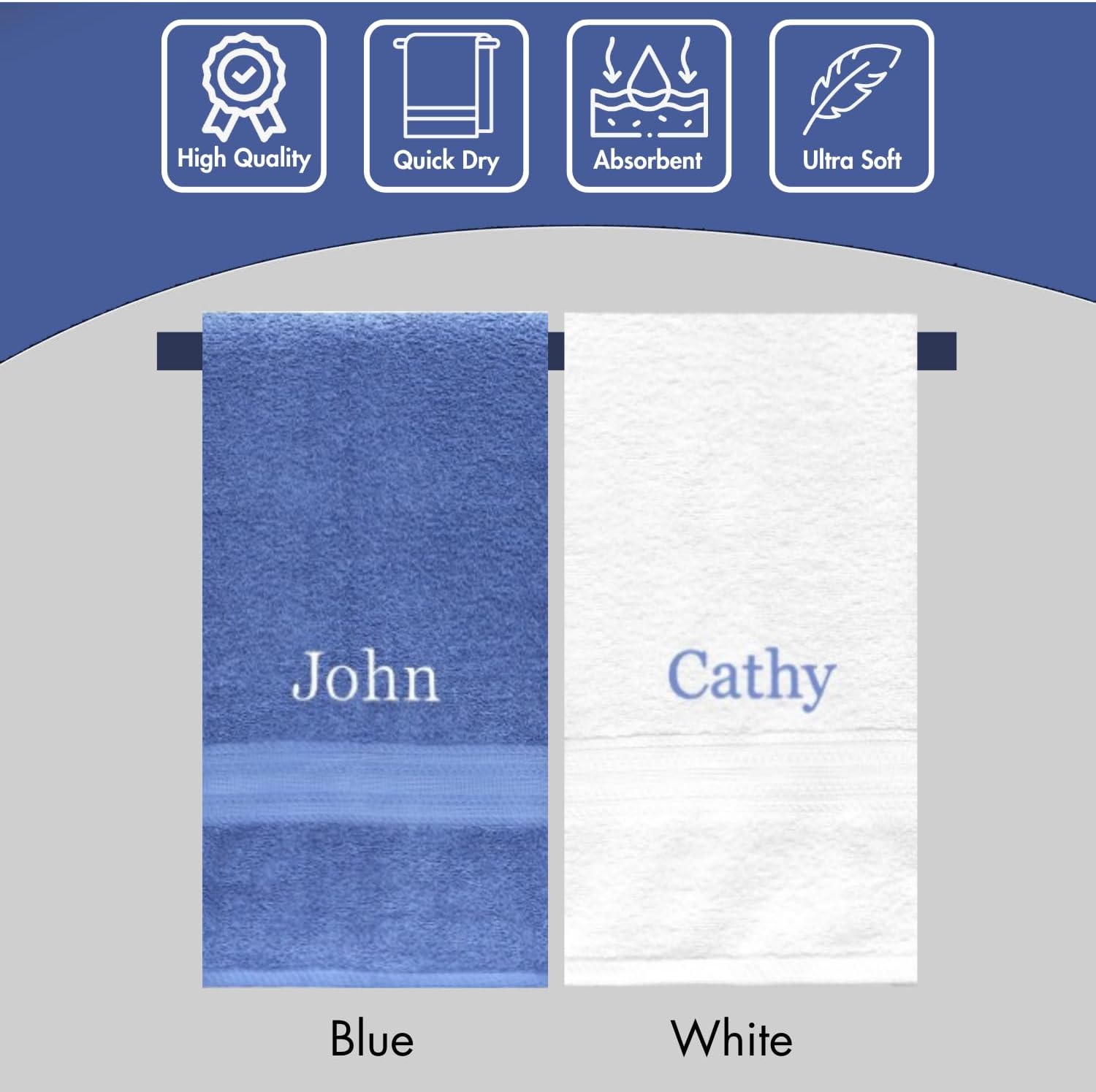 Shape28 Custom Embroidered Bath Towels