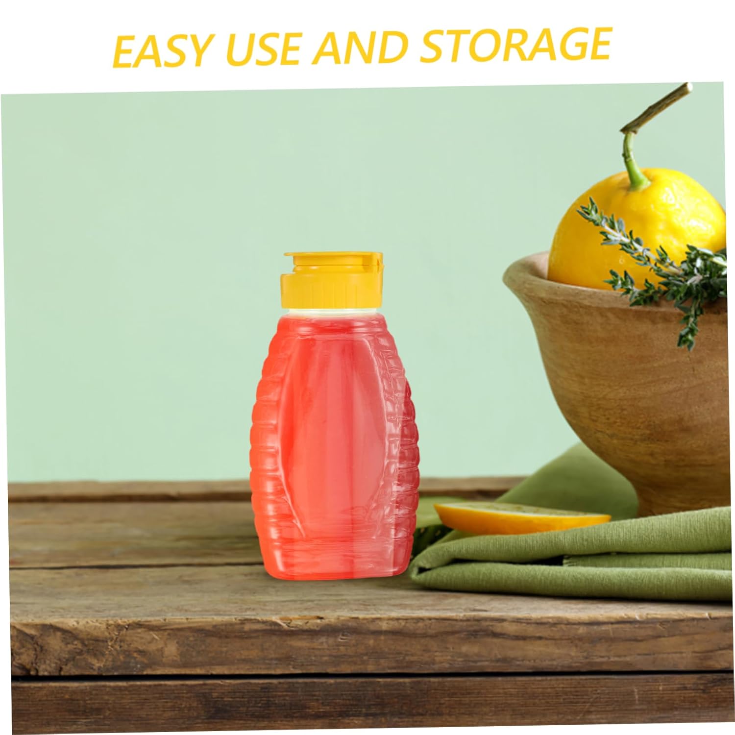 HAKIDZEL Reusable Honey Squeeze Bottles Leakproof Condiment Dispenser for Home and Parties