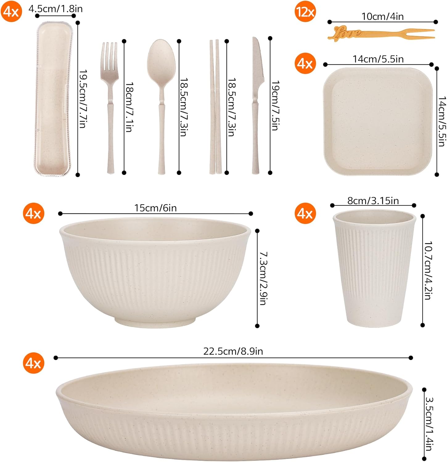 48 Pcs Dinnerware Sets