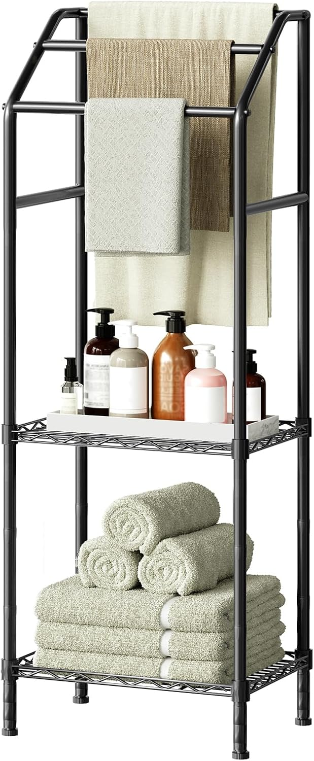 HOOBRO 478 Tall Freestanding Towel Rack with 3 Tiers