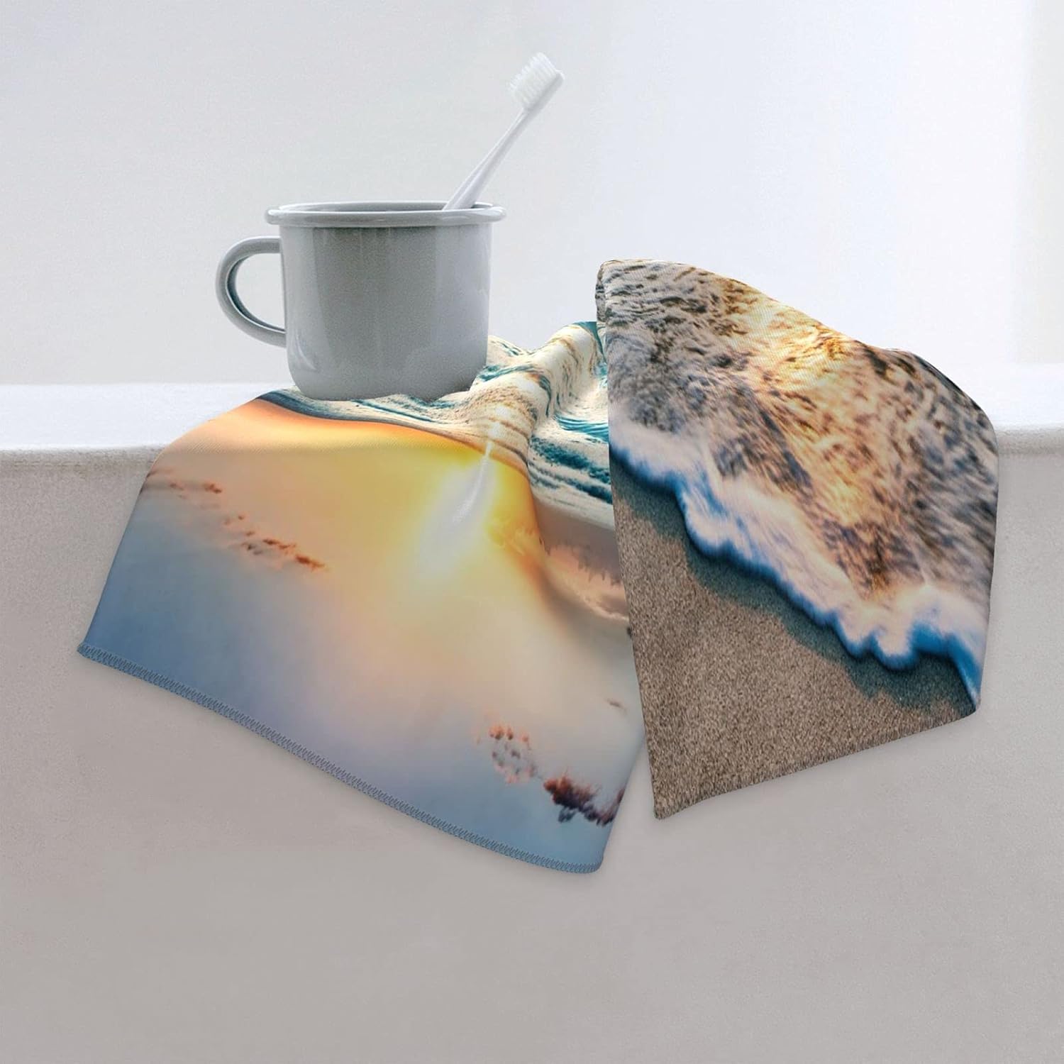Bath designed for mastering the beach - Set of 2 with tropical vibes