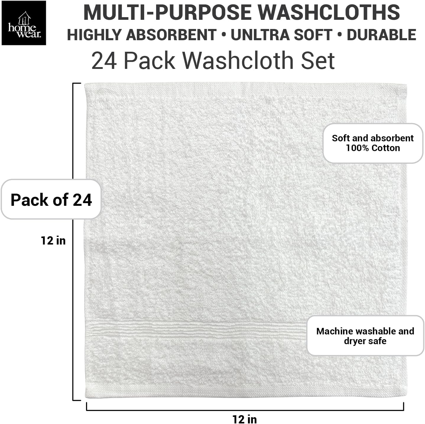 High Rise Stripe Washcloth Set