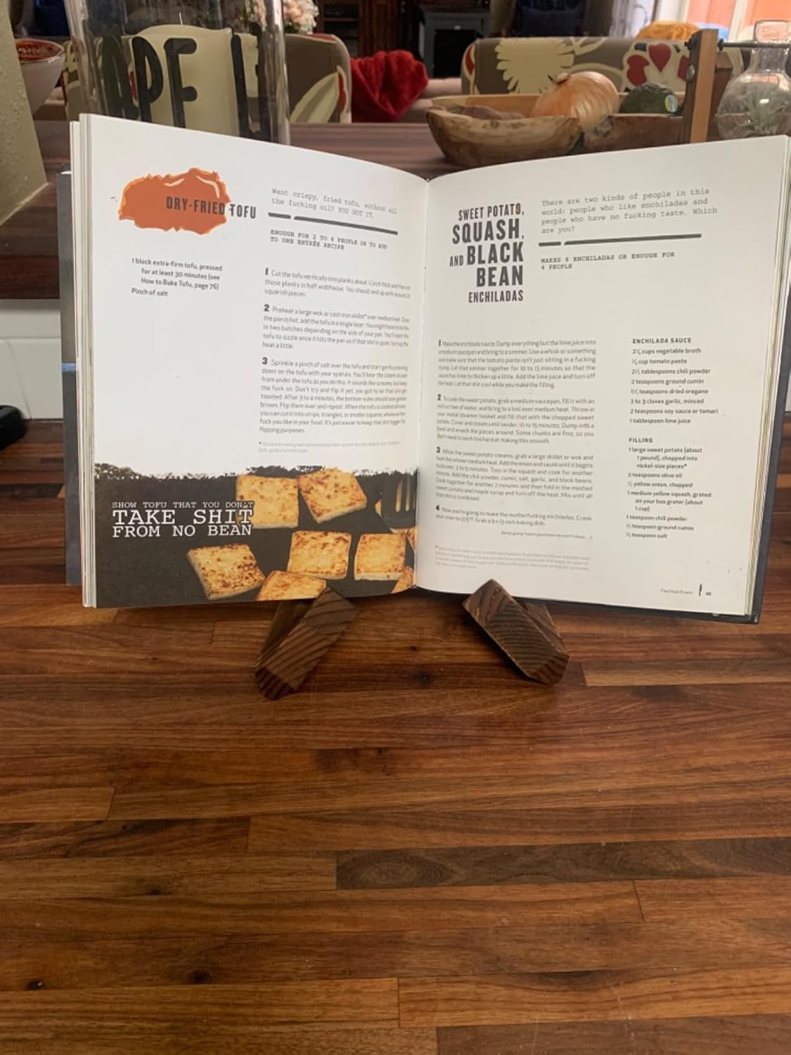 Cookbook Stand for Kitchen Rustic Design for Women