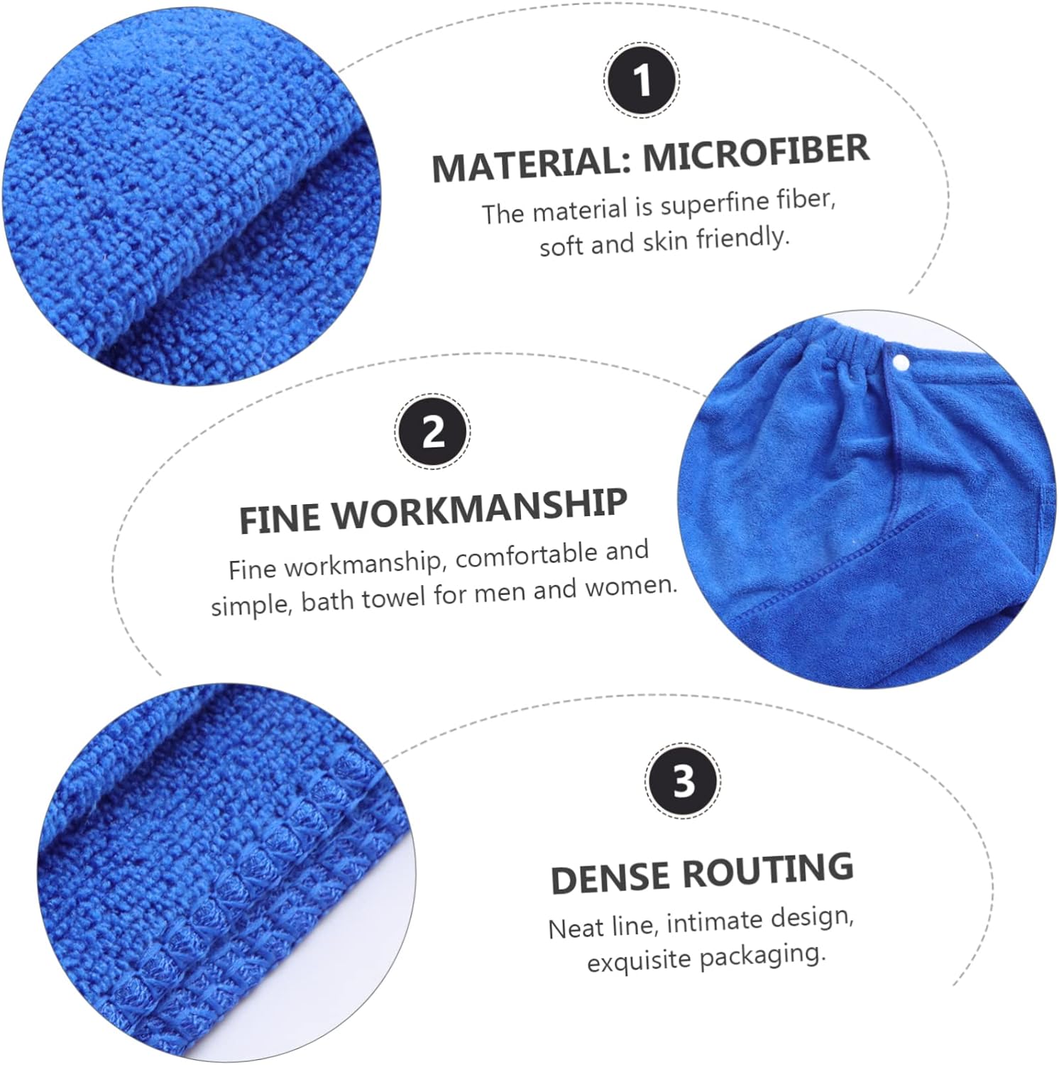 Stylish Mens Bath Robe Beach Towel Set for Adults