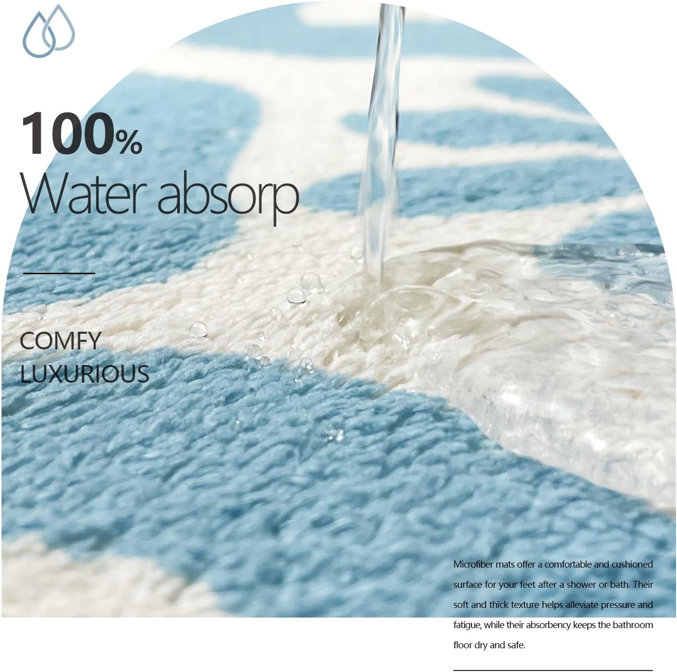 You Look Good Bath Mat Sky Blue 21x25 1
