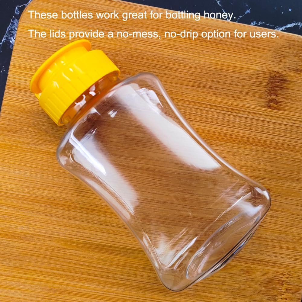 2-Piece Honey Bottle Squeezer Dispenser for Syrups Ketchup or Herbs
